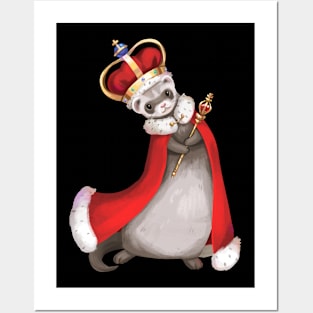 Royal King Ferret Posters and Art